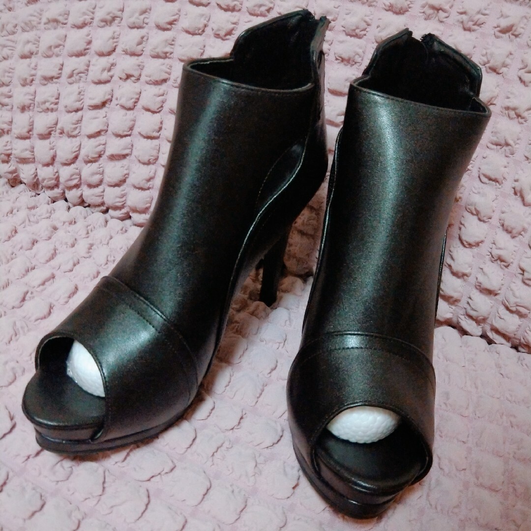 【ハイヒールブーツサンダル】25.5cm レディースの靴/シューズ(ブーツ)の商品写真