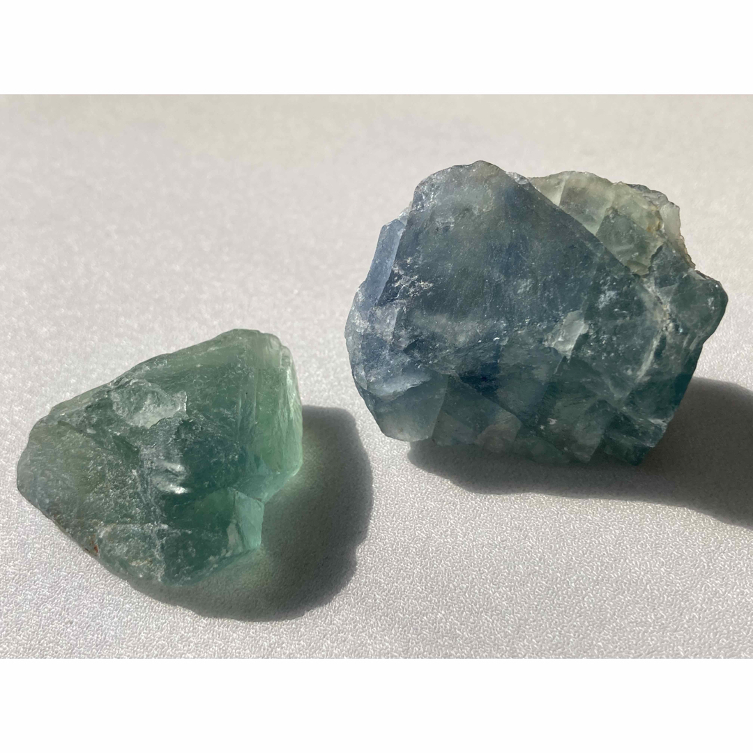 ブルー＆グリーン　フローライト　原石　まとめ売り　セット　天然石 | フリマアプリ ラクマ