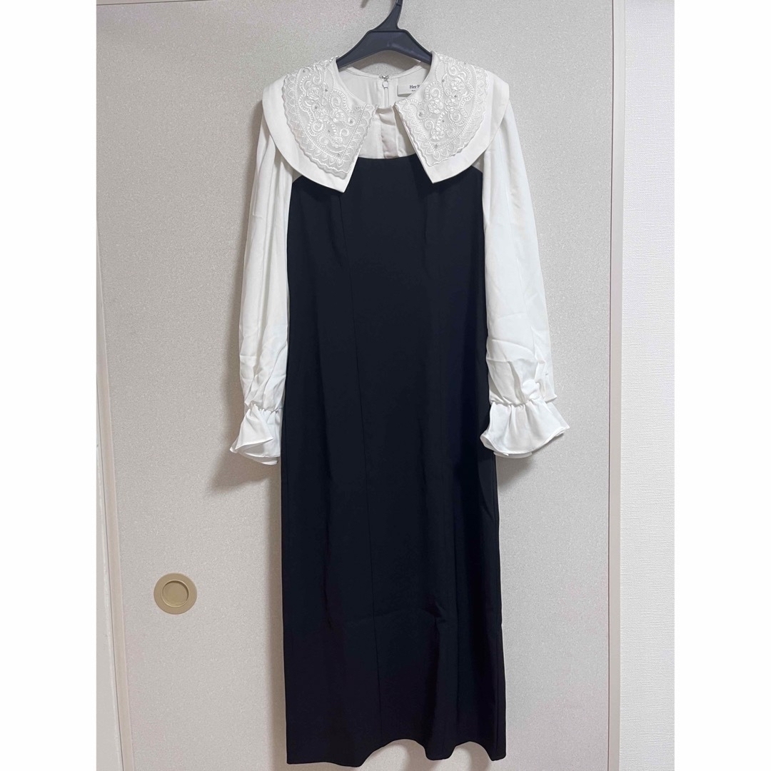 新品her lip to Galerie Pearl Collar Dress-