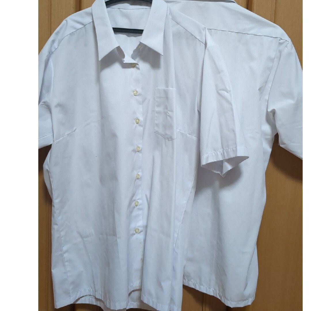 ワ学生用　スクールワイシャツ　半袖　170　高校　中学 レディースのトップス(シャツ/ブラウス(半袖/袖なし))の商品写真