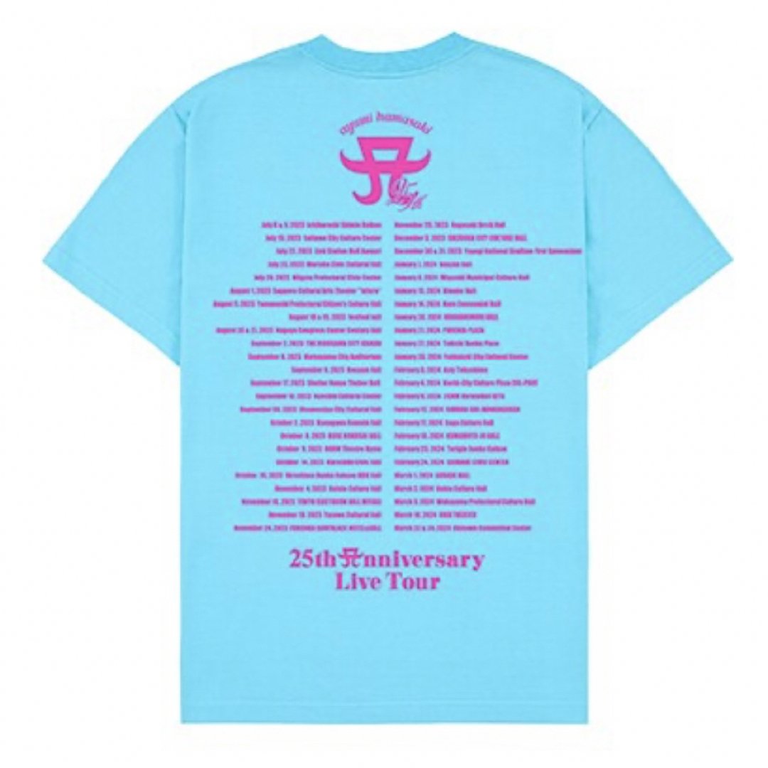 浜崎あゆみ 25周年ライブTシャツ BLUE Mサイズ 浜崎あゆみ 25周年ライブTシャツ BLUE Mサイズ