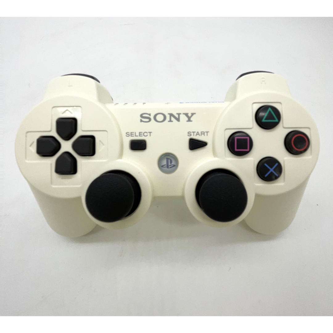 PlayStation3(プレイステーション3)のPS 3ワイヤレスコントローラ (DUALSHOCK3) クラシック・ホワイト エンタメ/ホビーのゲームソフト/ゲーム機本体(その他)の商品写真