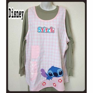 ディズニー(Disney)の★Disney★Stitch ステッチ ピンク柄 ワッペン エプロン(その他)