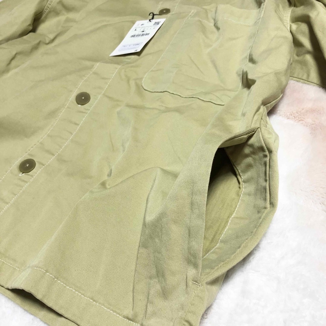 ZARA(ザラ)の☆未使用品 ZARA ザラ シャツジャケット ジャケット Lサイズ ベージュ☆ メンズのトップス(シャツ)の商品写真
