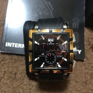 【117422】EDOX エドックス  10221-37RBV3-BUIR3 クロノオフショア1   ブルーダイヤル SS/ラバー/PVD クオーツ 保証書 純正ボックス 腕時計 時計 WATCH メンズ 男性 男 紳士