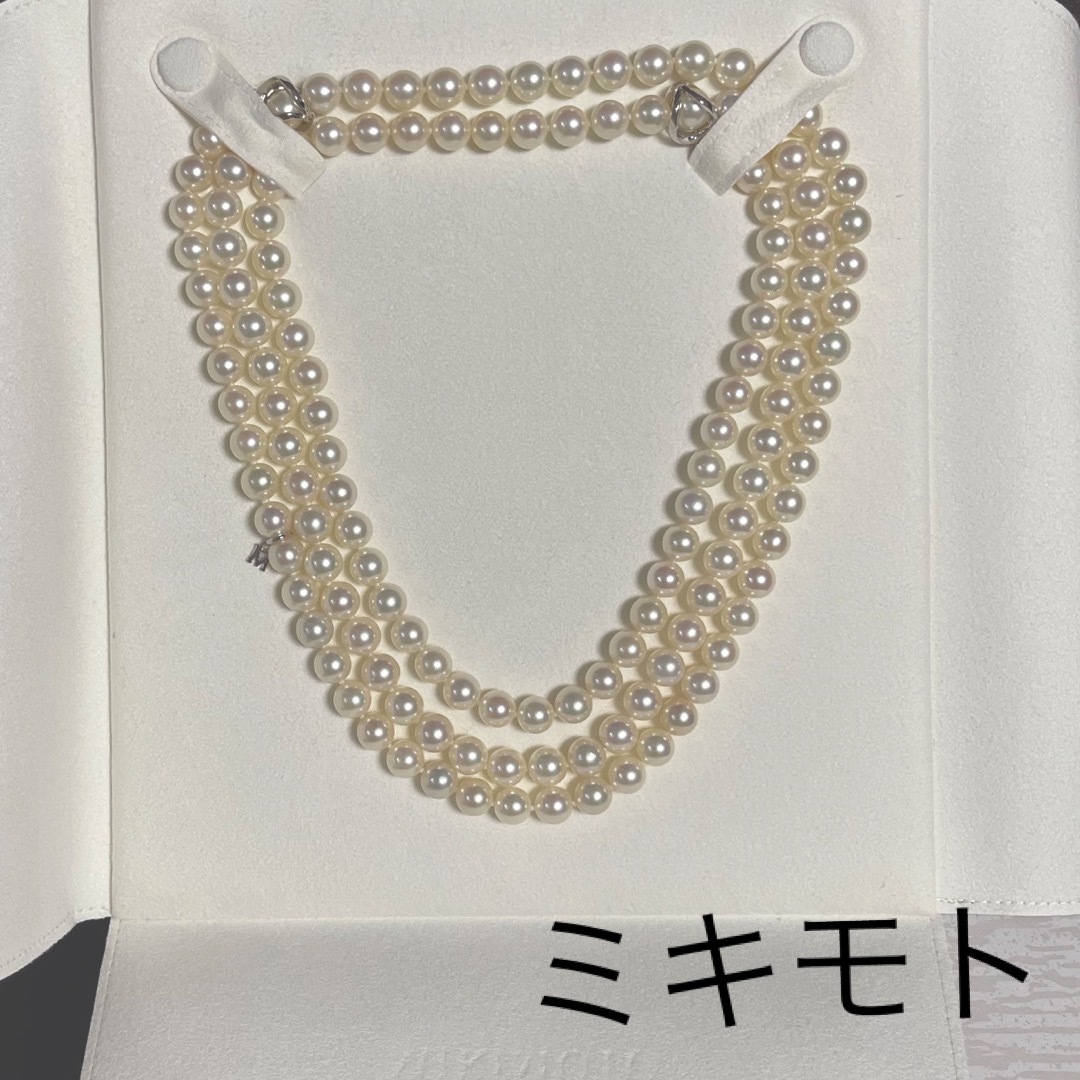 【本物保証】 超美品 ミキモト MIKIMOTO ネックレス K18WG パール