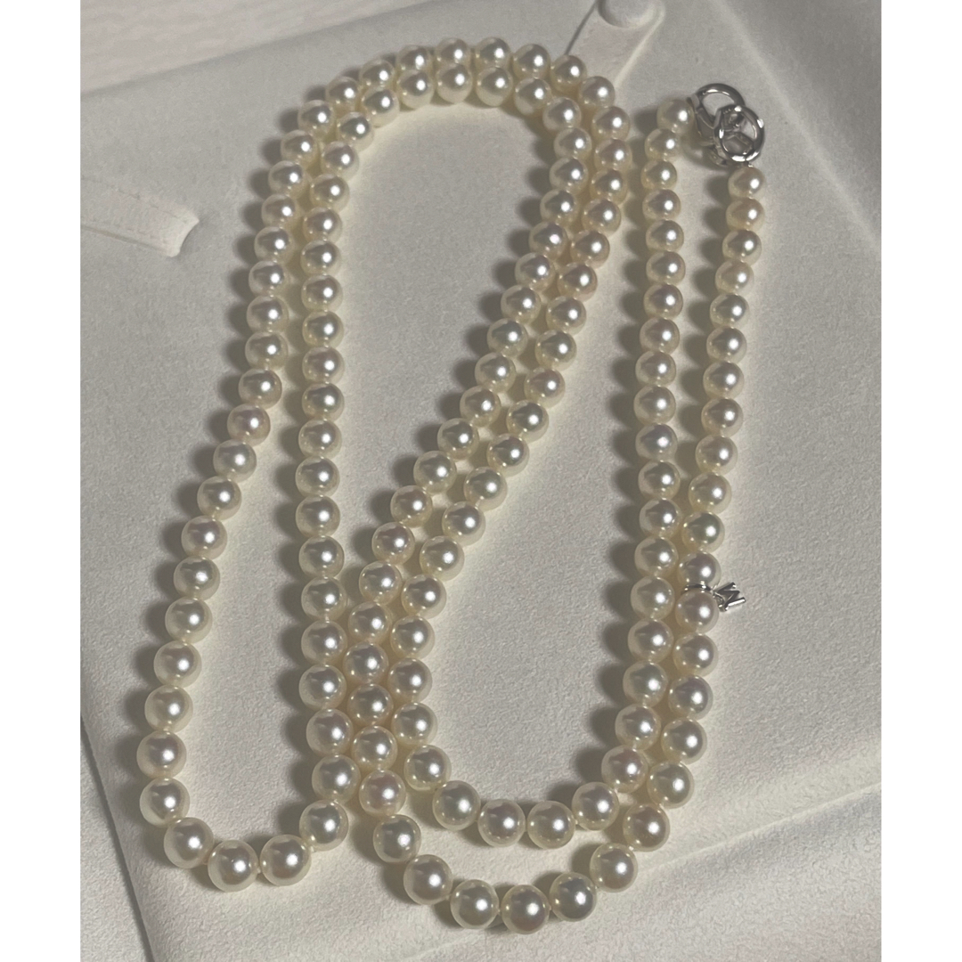 【本物保証】 超美品 ミキモト MIKIMOTO ネックレス K18WG パール