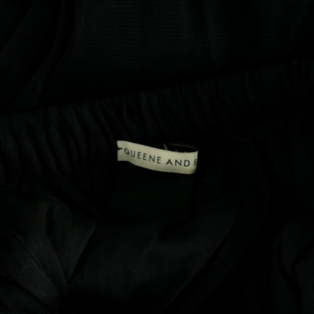 クイーン&ベル 花柄 刺繍シースルー ひざ丈 スカート レイヤード S 黒 レディースのスカート(ひざ丈スカート)の商品写真