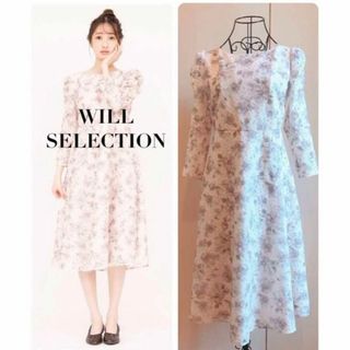 ウィルセレクション(WILLSELECTION)のWILLSELECTION ウィルセレクション フラワーレース フレアワンピース(ロングワンピース/マキシワンピース)