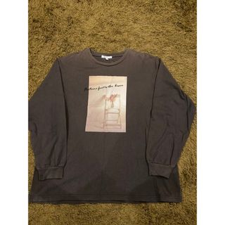 スピンズ(SPINNS)のグレー　ビッグロンT(Tシャツ(長袖/七分))