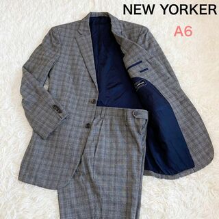 NEW YORKER スーツ セットアップ カシミヤ混 グレンチェック