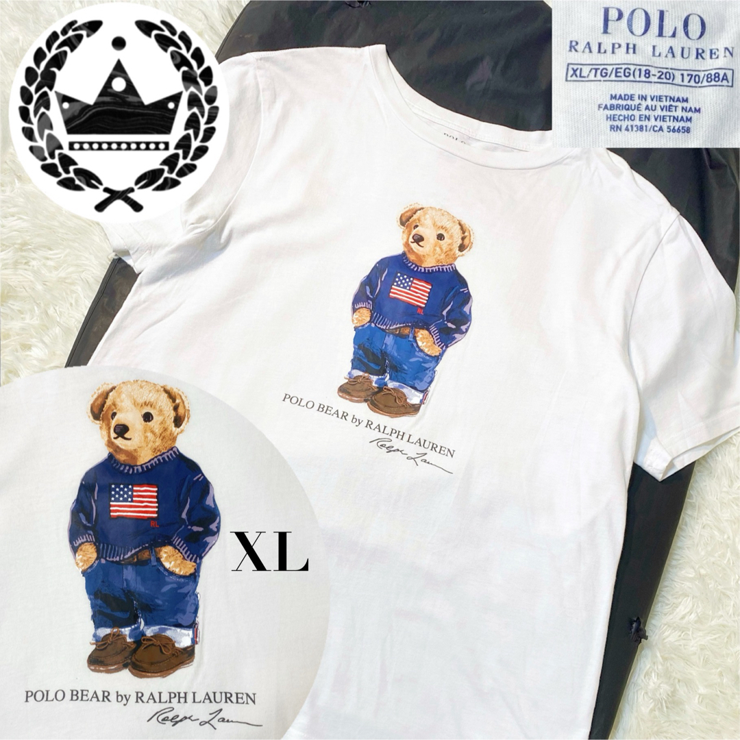 大人気♡ラルフローレン　ポロベアTシャツカットソー　アメリカンフラッグベア