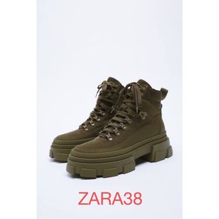 ザラ(ZARA)の新品タグ付き【ザラZARA 】マウンテンブーツ(ブーツ)