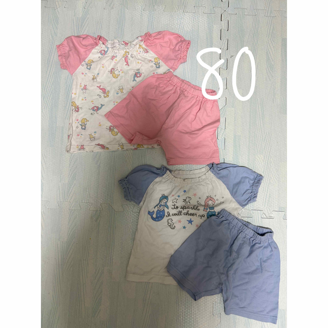 西松屋(ニシマツヤ)の80 パジャマ2点セット キッズ/ベビー/マタニティのベビー服(~85cm)(パジャマ)の商品写真