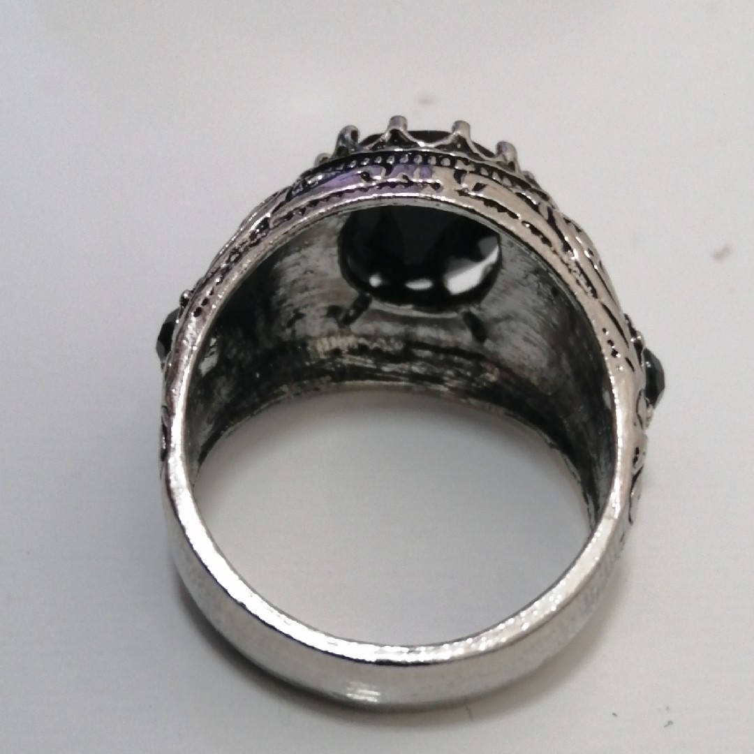 【SALE】リング レディース かわいい アクセサリー ブラック  指輪 18号 レディースのアクセサリー(リング(指輪))の商品写真