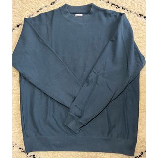 美品　スティーブンアラン　モックネックスウェット　ブルー　L～XL