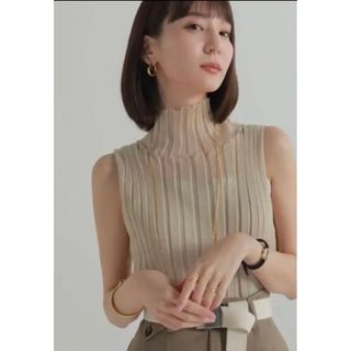 トゥデイフル(TODAYFUL)のlouren sheer turtleneck tops(カットソー(半袖/袖なし))