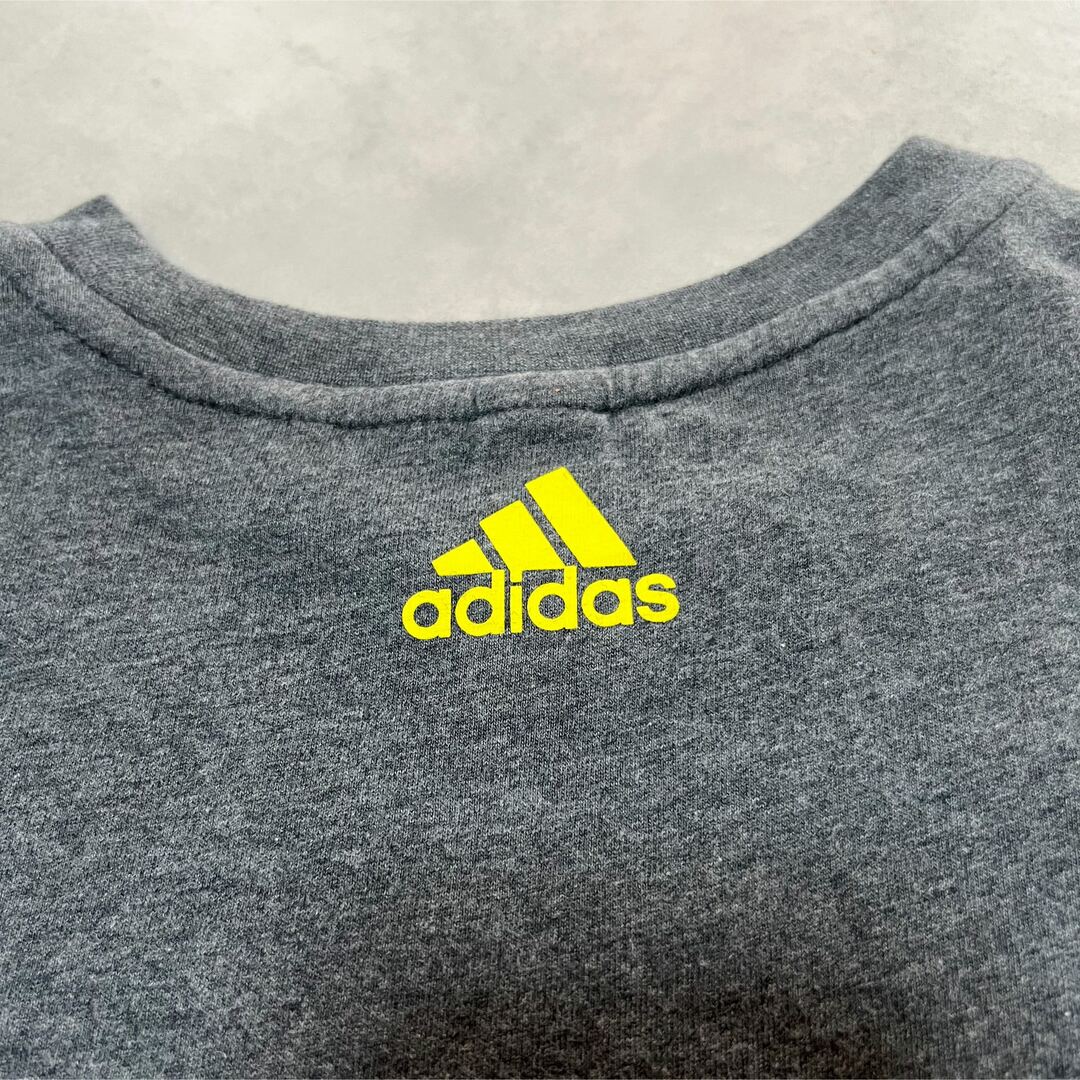 adidas(アディダス)の【最終価格】adidas アディダス キッズ Tシャツ 黄色 チャコールグレー キッズ/ベビー/マタニティのキッズ服女の子用(90cm~)(Tシャツ/カットソー)の商品写真