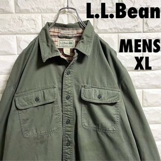 エルエルビーン(L.L.Bean)のエルエルビーン　肉厚長袖シャツ　裏地チェック　メンズXLサイズ(シャツ)