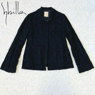 シビラ(Sybilla)のsybilla シビラ　ダイヤ　柄　リネン　ジャケット(ブルゾン)