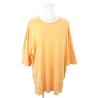 ロデオクラウンズ(RODEO CROWNS)のロデオクラウンズ Tシャツ 五分袖 オーバーサイズ ロゴ刺繍 F オレンジ(その他)
