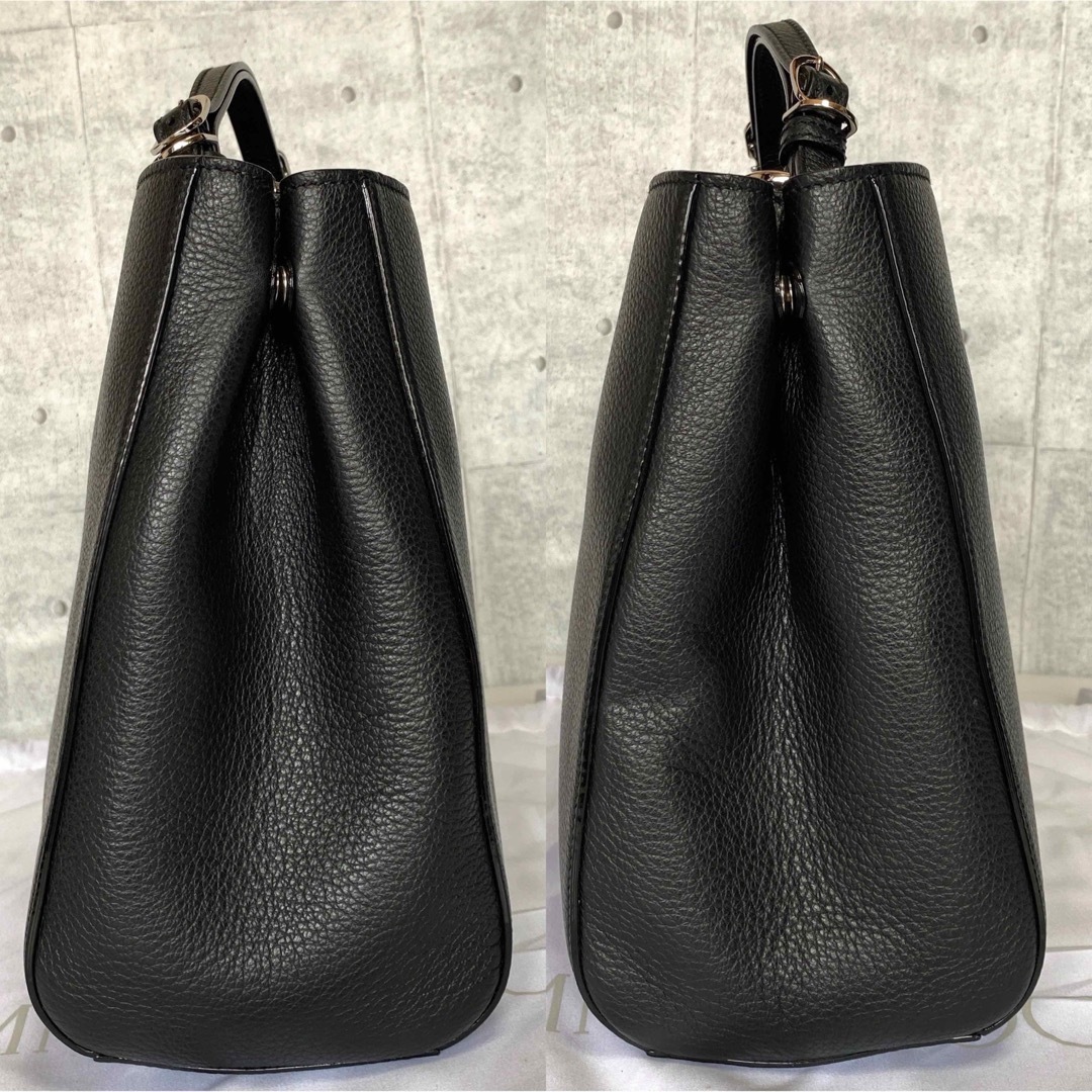 未使用級 JIMMY CHOO VARENNE BLACK JC 2WAYBAG - ハンドバッグ
