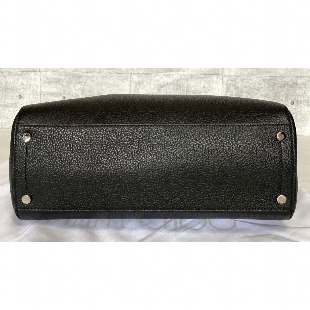 未使用級 JIMMY CHOO VARENNE BLACK JC 2WAYBAG - ハンドバッグ
