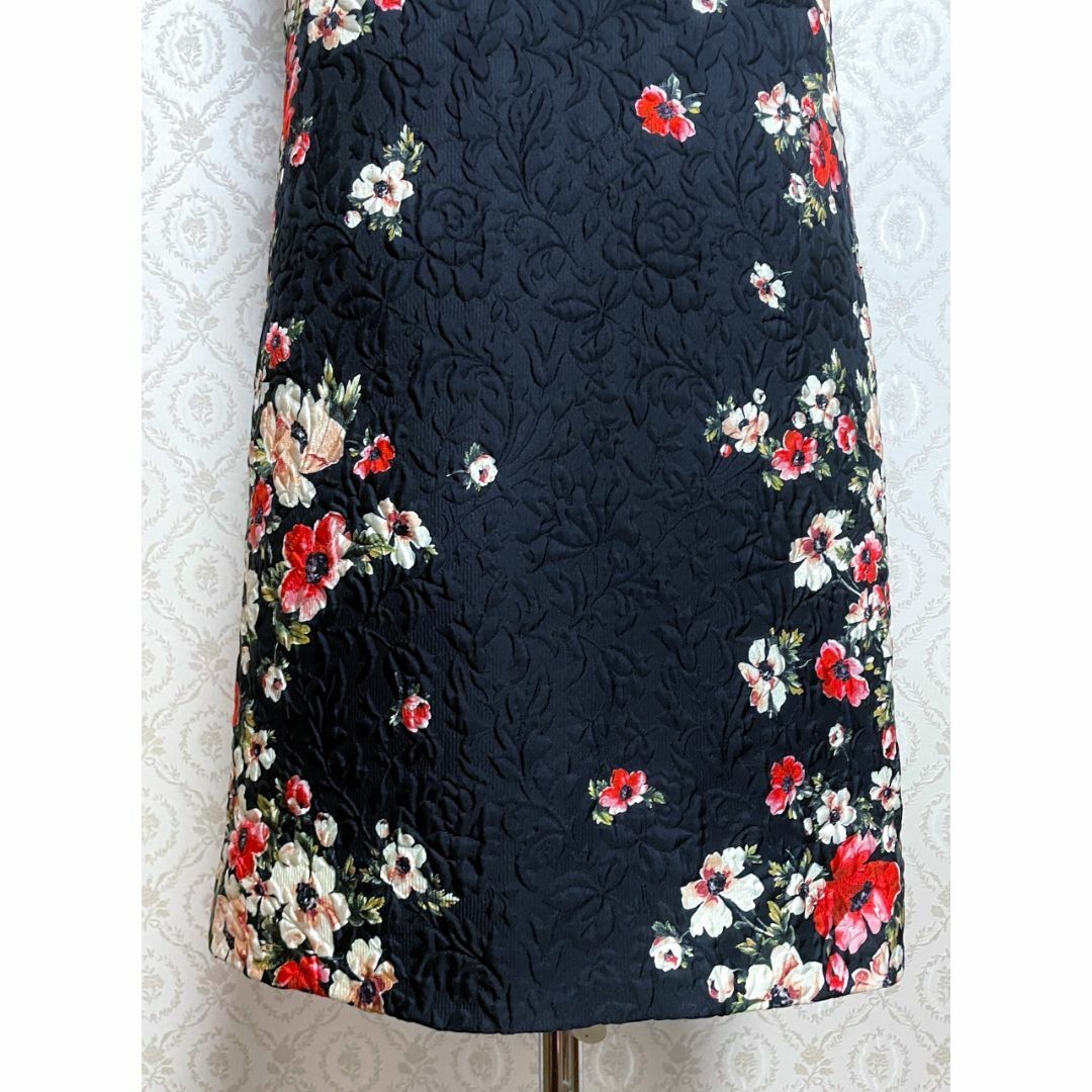 美品 DOLCE&GABBANA ドルチェ&ガッバーナ 花柄ジャカードワンピース
