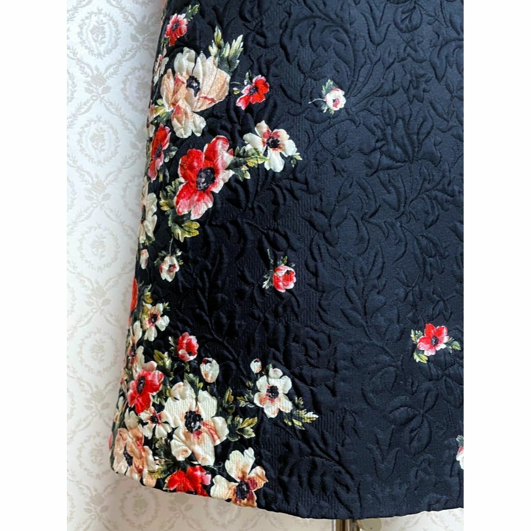美品 DOLCE&GABBANA ドルチェ&ガッバーナ 花柄ジャカードワンピース