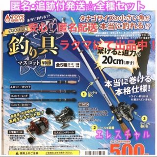 ミニミニ 釣り具マスコットvol.6  全5種　ガチャ　フルコンプ(その他)