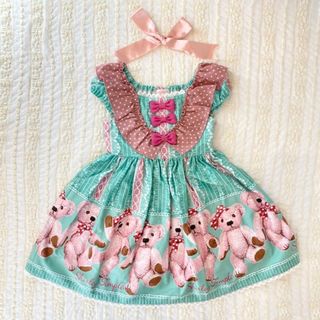 シャーリーテンプル(Shirley Temple)の新品シャーリーテンプル120🧸くま　ベアワンピース(ワンピース)