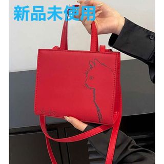 【新品未使用】猫 ショルダー ハンド バッグ(ショルダーバッグ)