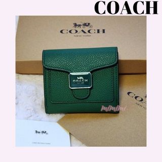 コーチ(COACH)のフォロー割♡新品*COACH*ミニ財布*スモールウォレット*グリーン(財布)