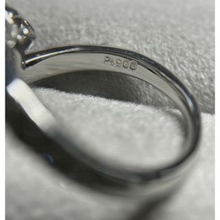 JQ153★高級 あこや真珠3.40mm D0.89ct pt リング 鑑付