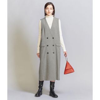 ビューティアンドユースユナイテッドアローズ(BEAUTY&YOUTH UNITED ARROWS)のツイル ジャンパースカート＆ジレ -2WAY-(ロングワンピース/マキシワンピース)