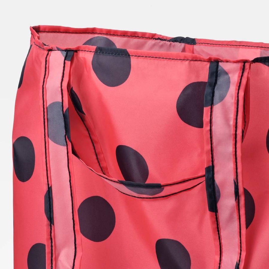 IKEA(イケア)のイケア　スキンケ グリーン/葉、ピンク/水玉 2点セット レディースのバッグ(エコバッグ)の商品写真
