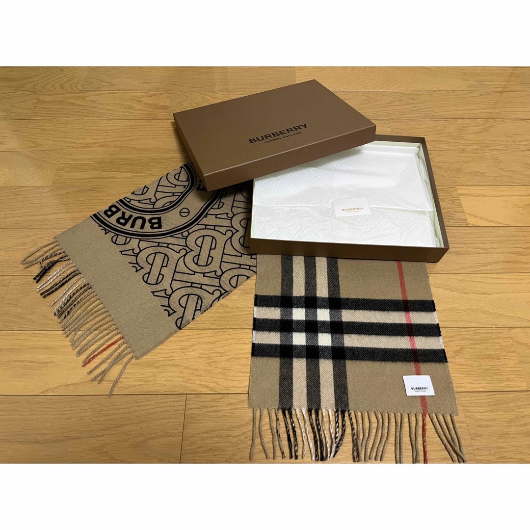BURBERRY - BURBERRY バーバリー マフラー カシミア100% 未使用に近い