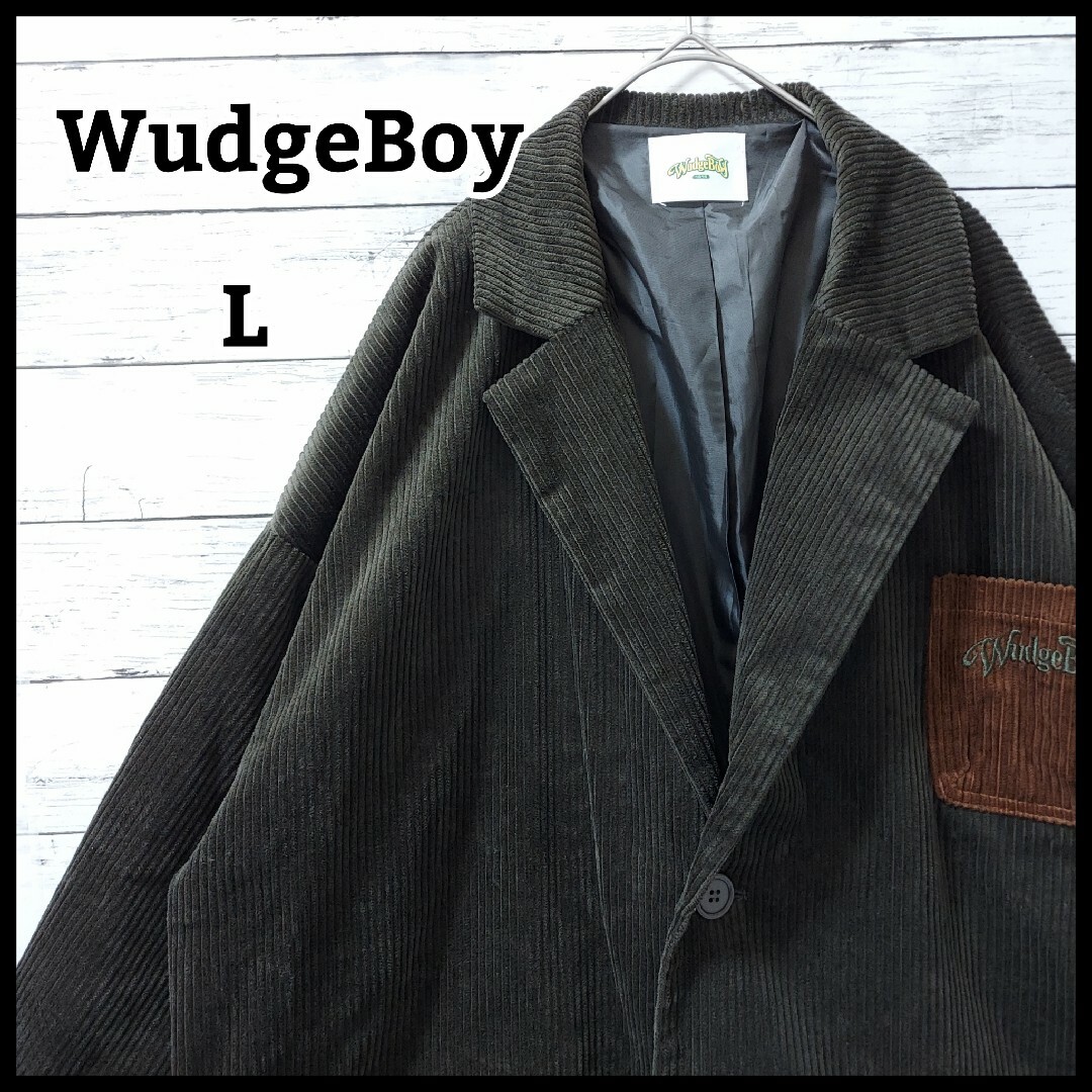 Wudge Boy ワッジボーイ コーデュロイジャケット 深緑 ブラウン L