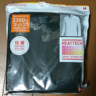 ユニクロ(UNIQLO)のユニクロ UNIQLO ヒートテック コットン VネックT(九分袖) 極暖(Tシャツ/カットソー(七分/長袖))