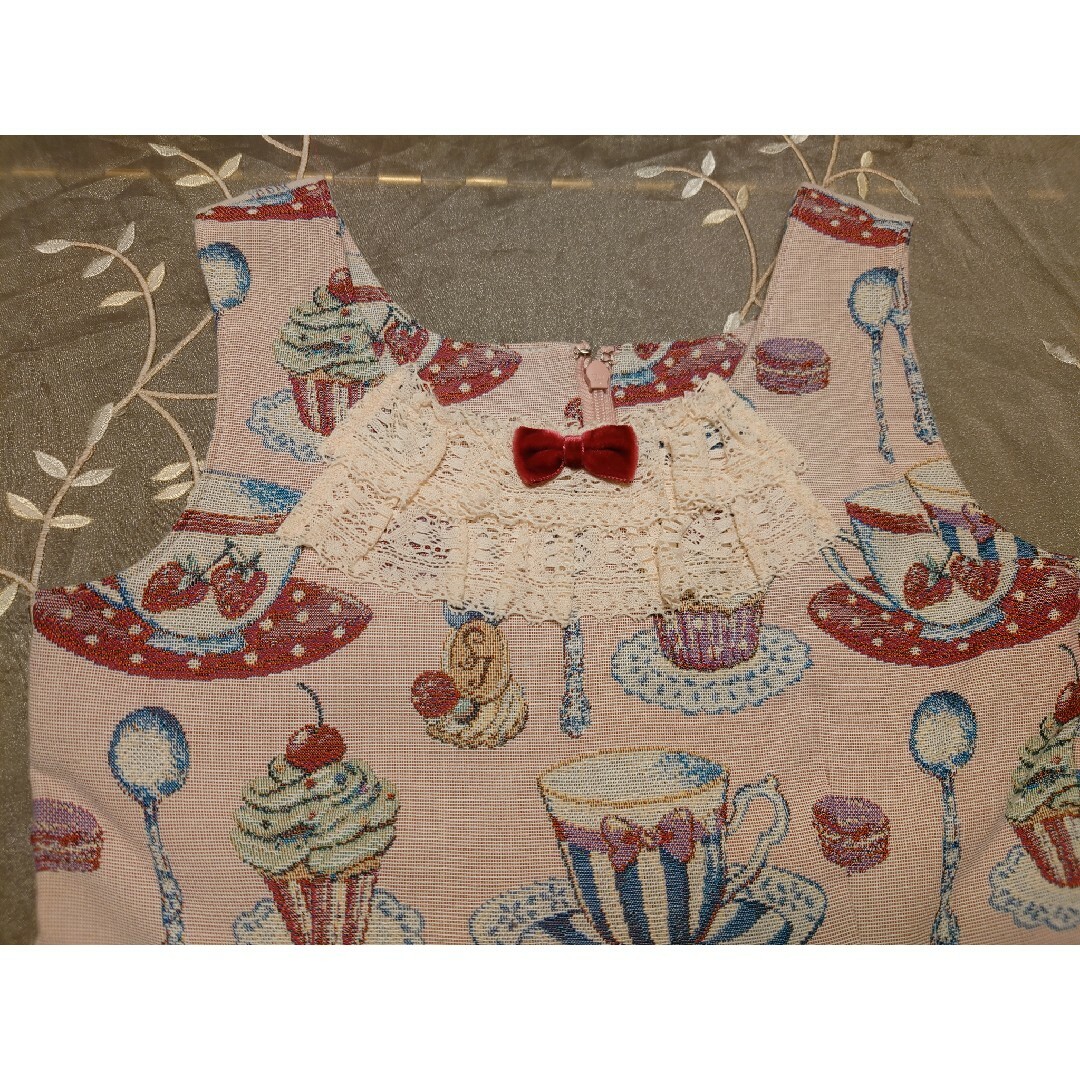 Shirley Temple(シャーリーテンプル)のシャーリー　130　ゴブラン織りジャンバースカート キッズ/ベビー/マタニティのキッズ服女の子用(90cm~)(ワンピース)の商品写真