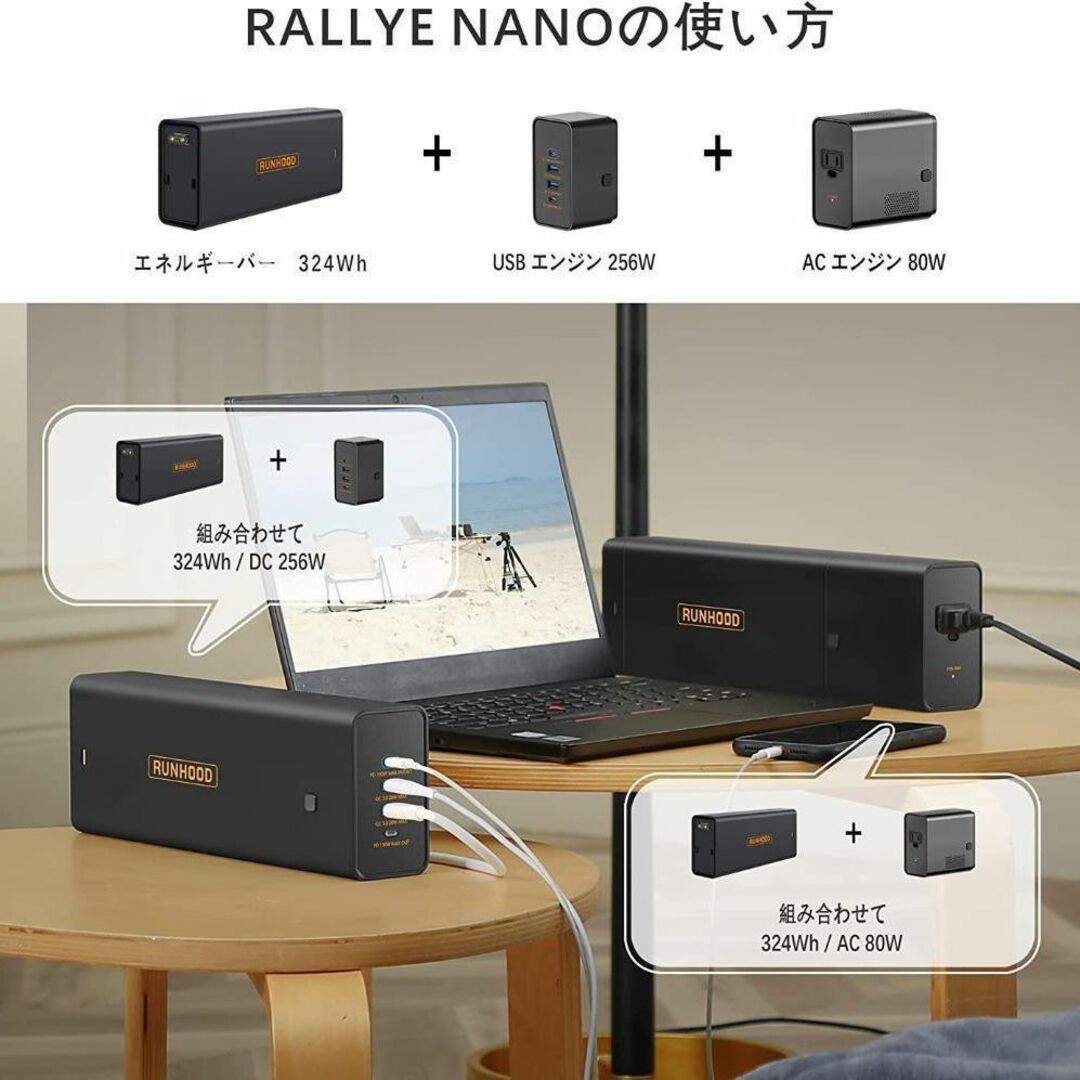 ポータブル電源 携帯 充電 50Hz対応 災害 非常用 バッテリー交換式の ...