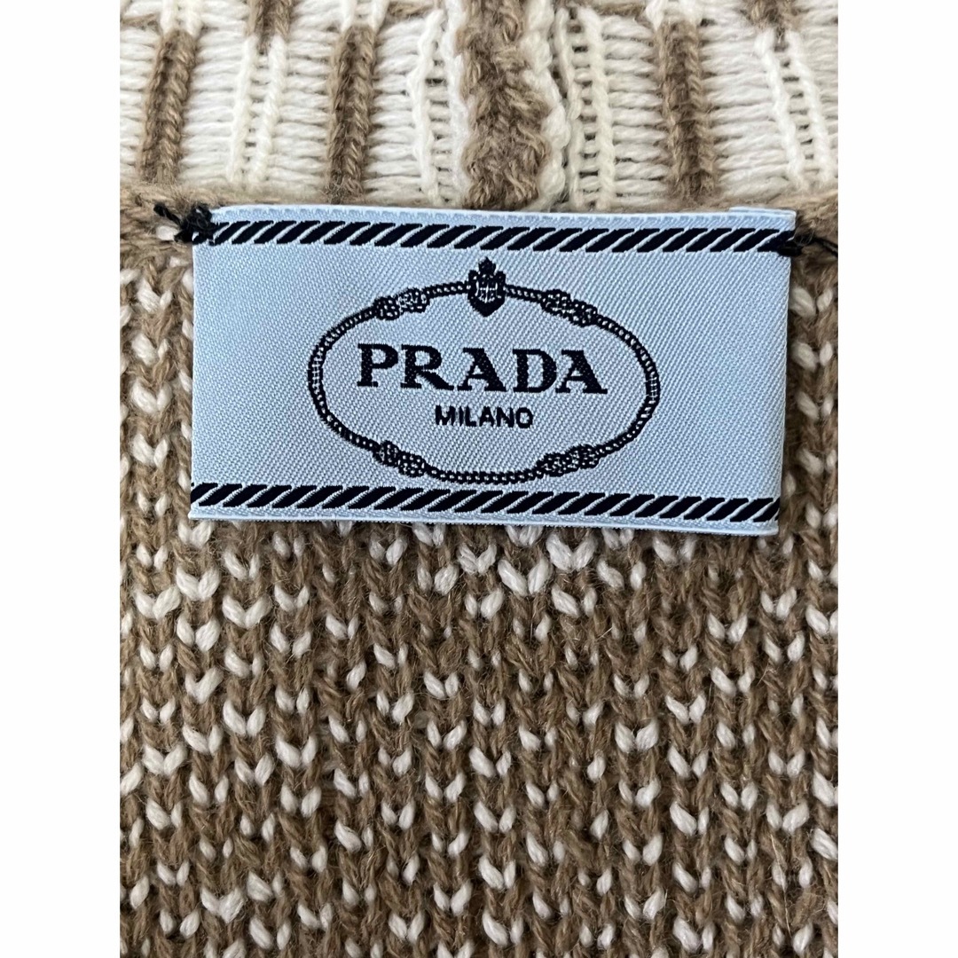 PRADA - PRADA☆ジャカード シェットランド ウールカーディガン PRADA - PRADA☆ジャカード シェットランド ウールカーディガン