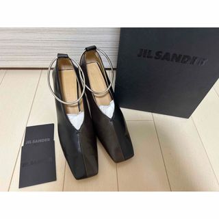 ジルサンダー(Jil Sander)のJIL SANDER ジルサンダー／アンクレットパンプス・バイカラーレザー／24(ハイヒール/パンプス)