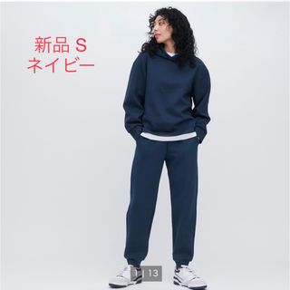 ユニクロ(UNIQLO)の【新品】ドライスウェットジョガーパンツSネイビー(その他)