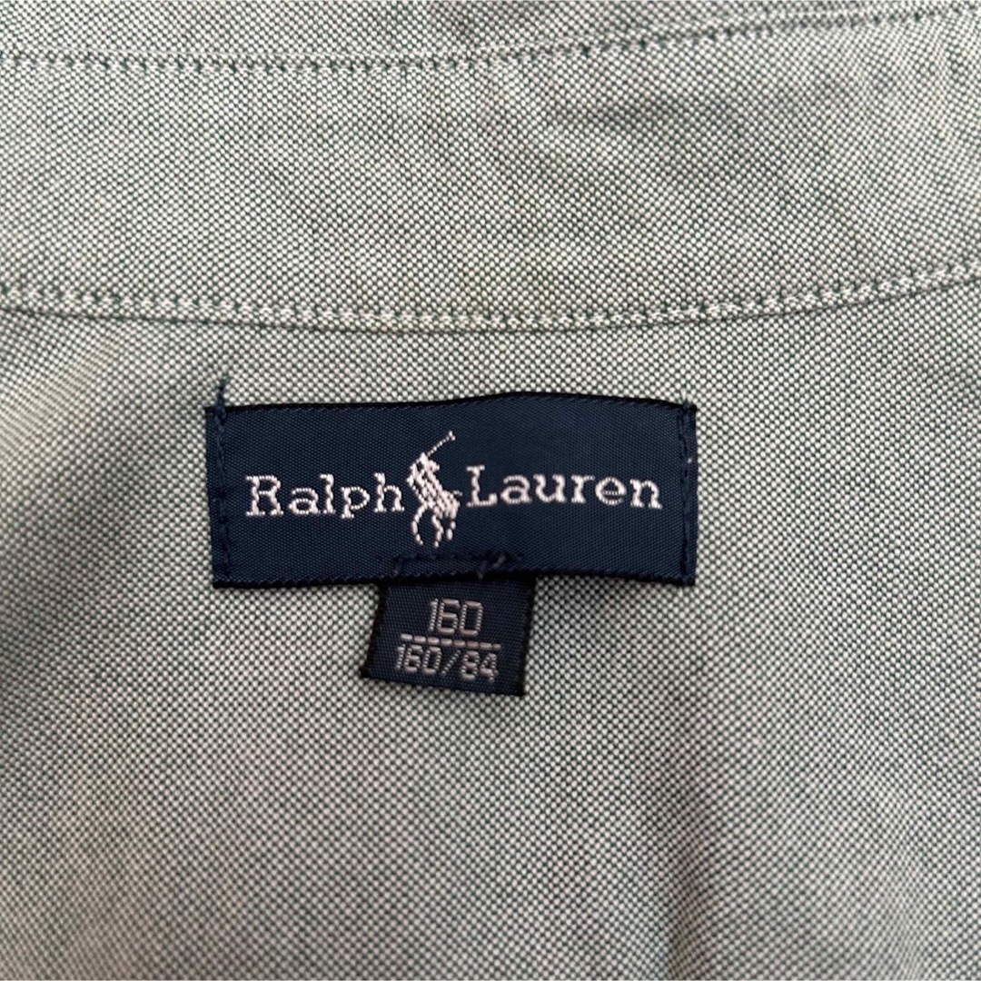 Ralph Lauren(ラルフローレン)の美品 90s POLO Ralph Lauren 長袖BDシャツ グリーン レディースのトップス(シャツ/ブラウス(長袖/七分))の商品写真