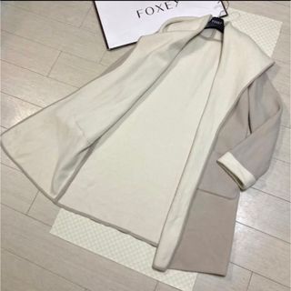 定価¥172,800 FOXEY ダブルフェイスガウンコート(Ｆ・ベージュ)