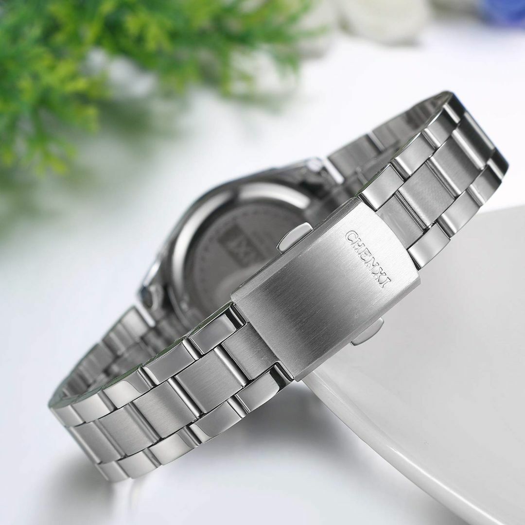【色: b】JewelryWe 時計 レディース 防水 人気 かわいい ステンレ