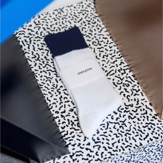 ワンエルディーケーセレクト(1LDK SELECT)の【新品】 everyone 2-tone socks WHITE NAVY(ソックス)