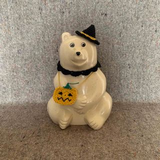 しろくま貯金箱　ハロウィン　かぼちゃ3点セット(インテリア雑貨)