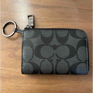 コーチ(COACH)のCOACH　コインケース　シグネチャー（Charcoal）(コインケース/小銭入れ)